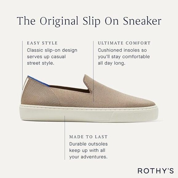 ROTHY'S The Original Slip On Sneaker Shoes White Women's 10 - Picture 9 of 10